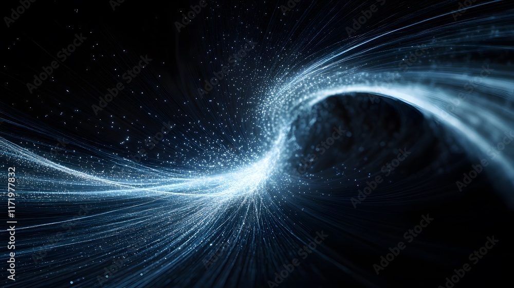 Aufkleber abstract swirling light streams creating a cosmic nebula