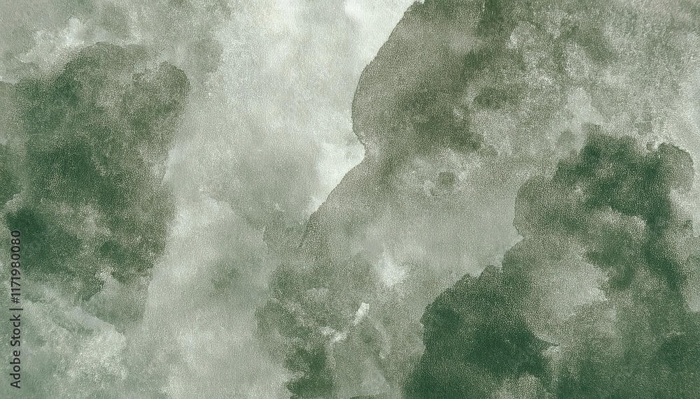 Poster abstract green watercolor texture with soft cloud like patterns, perfect for modern backgrounds, art