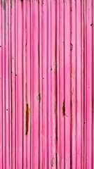 Weathered Pink Corrugated Metal Surface