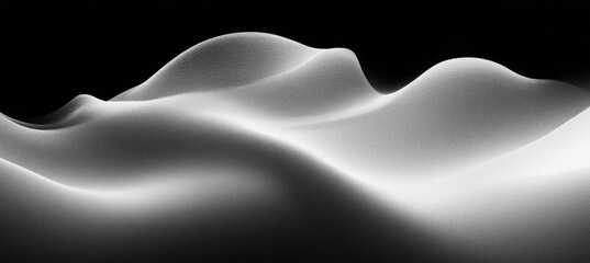 Obraz premium Minimalist Black White Abstract Artwork Smooth Gradient Soft Transitions Dramatic Lighting Curves Composition
