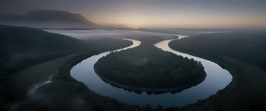 Intimate landscapes capturing serene moments in nature like a tranquil river bend
