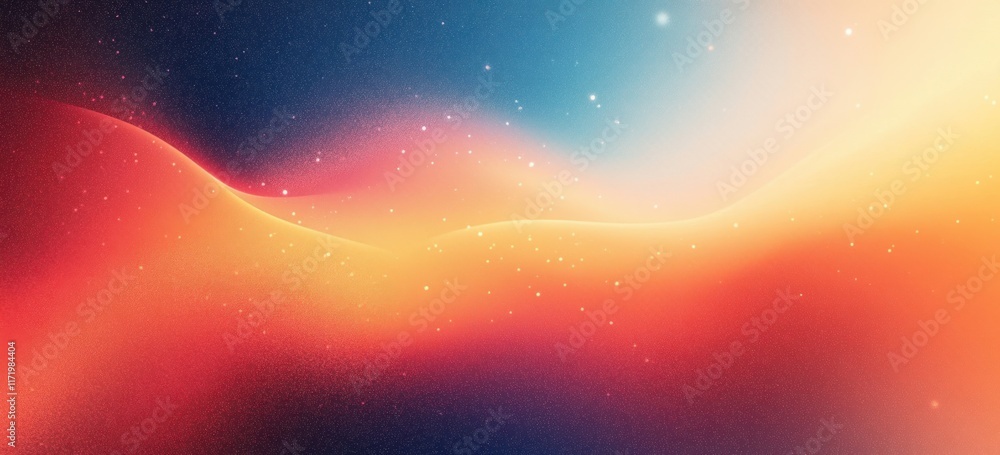 Aufkleber abstract gradient background with smooth transitions of red orange and blue hues soft light diffusio