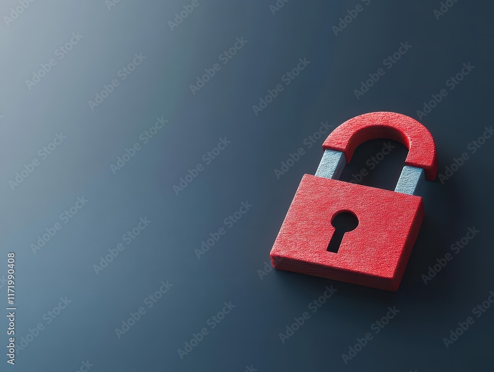 Poster A digital lock icon transforming into a red skull, representing compromised credentials and identity theft