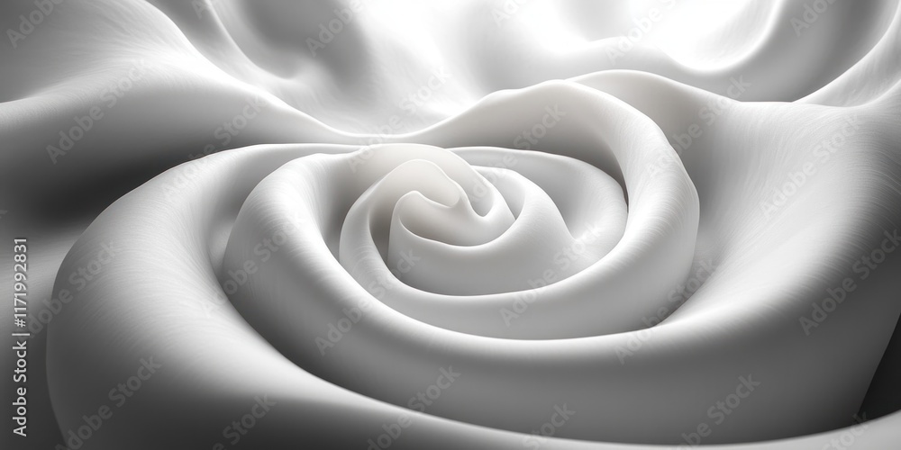 Poster monochromatic abstract swirl pattern black white gray gradient background design