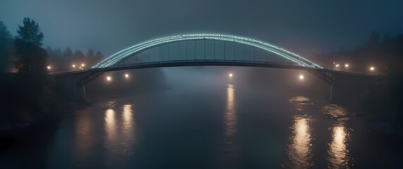 Obraz premium Sturdy bridges crossing quiet rivers embodying strength and community connections