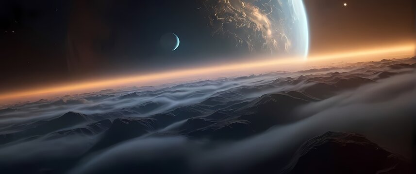 The grandeur of planetary systems artistically captured through vibrant drawings