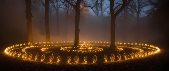 The vibrancy of light artistically woven into seasonal celebrations inviting warmth