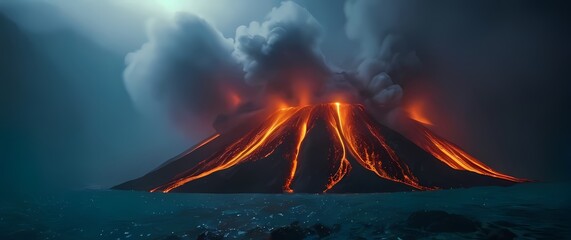 Underwater exploration capturing the magic surrounding volcanic activities creating unique life forms