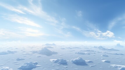 Obraz premium Beautiful polar ice floes with intricate texture, soft natural light, empty space on the right side,generative ai illustration