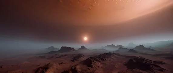 Vivid Martian landscapes brought to life through artistic interpretations