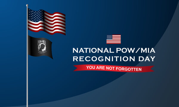 National POW MIA Recognition Day Design Background Illustration