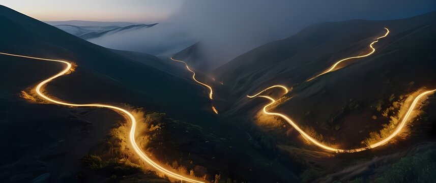 Winding trails leading through hilly terrains promote connection with wildlife flourishing