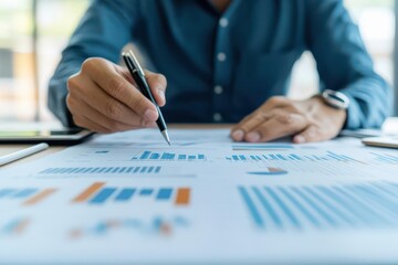 Executive explaining growth projections to stakeholders via video conference, virtual investor communication