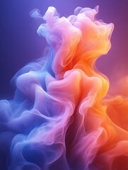 Abstract colorful smoke swirls. (7)