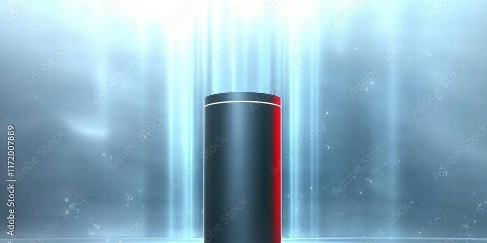 Aufkleber a sleek device illuminated by light, suggesting advanced technology or innovation.