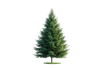 Fototapeta premium one Green tree isolated on white, Green trees isolated on transparent background forest and summer foliage for both print and web with cut path.