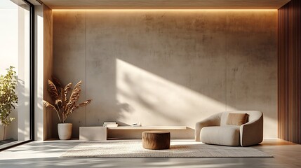 Modern living room design minimalist space interior decor aesthetics