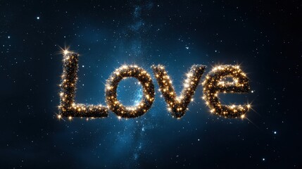 Fototapeta premium A glowing constellation forming the word 