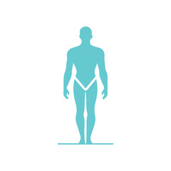 Human Figure icon illustration flat