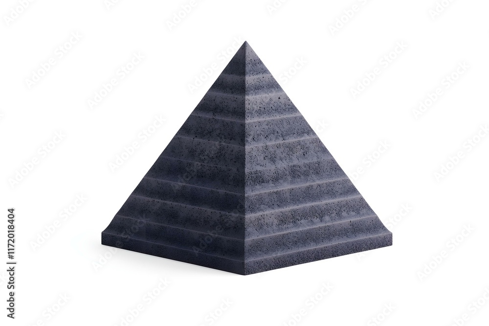 Poster dark textured pyramid with layered surface design ideal for abstract art or minimalist decor display