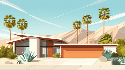 Obraz premium Midcentury home Palm Springs 