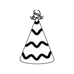 Celebration hat with zigzag patterns for festive occasions and parties