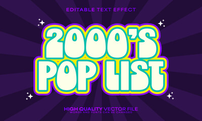 Retro text effect, editable text effect and music 3d font style bold shadow party poster design