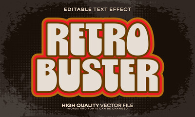 Retro vintage text effect, editable text effect and 80s 3d font style bold shadow oldschool poster design