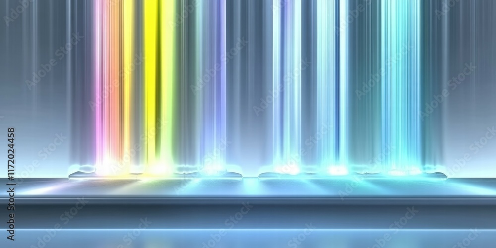 Aufkleber Abstract light beams in vibrant colors creating a dynamic visual effect.