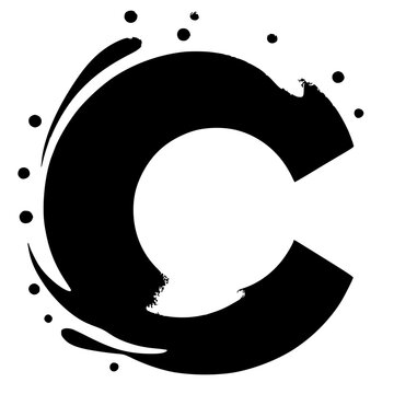 recommend clip art: C letter logo silhouette vector design