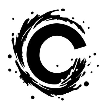 recommend clip art: C letter logo silhouette vector design