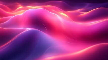 Abstract pink and purple glowing wave background.