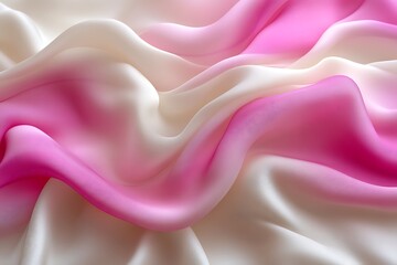 Obraz premium Soft pink and white silk fabric with elegant draping.