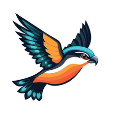 Obraz premium Bird sports mascot logo vector illustration