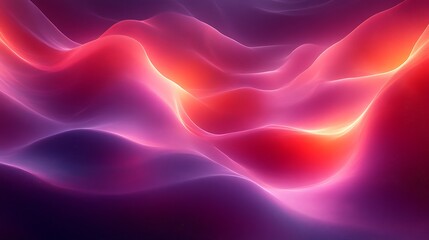 Abstract red and purple glowing waves.
