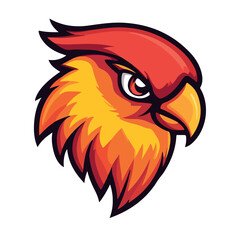 Bird sports mascot logo vector illustration