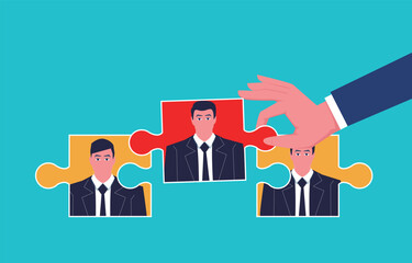 Team jigsaw puzzles, new team members, staff recruitment, solving team problems, completing jigsaw puzzles with staff puzzles in hand