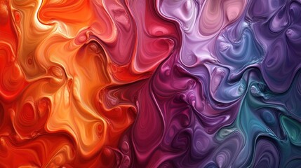 Obraz premium Abstract Swirls of Vibrant Hues: A Symphony of Color