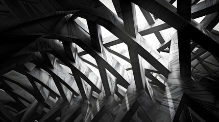 Intricate Intersections: An Abstract Exploration of Connectivity and Structure Through Geometric Lines