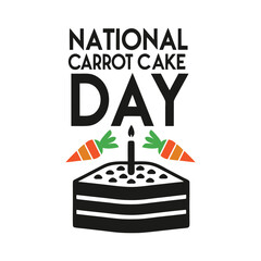 National carrot cake Day Background Template design for Poster or Banner
