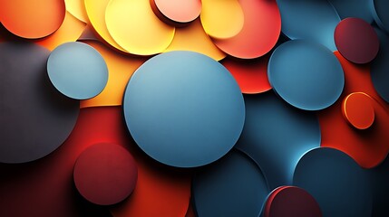 Abstract colorful overlapping circles background.