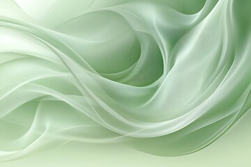 Obraz premium Abstract green fabric waves. (1)