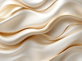Abstract beige and gold silky waves.