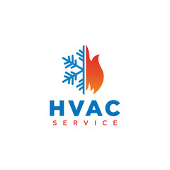 Modern plumbing, heating and cooling services company logo design graphic vector illustration 