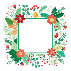 floral frame vector illustration