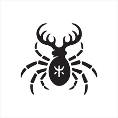 spider on a white background