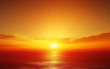 Vibrant sunset over calm ocean. (14)