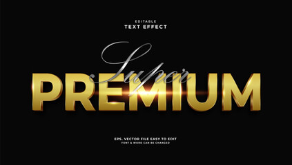 Fototapeta premium Super premium golden editable text effect typescript