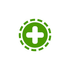 green health logo icon with cross plus sign 