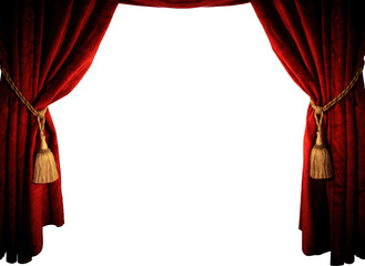 red curtains without background © PNGWorldCo
